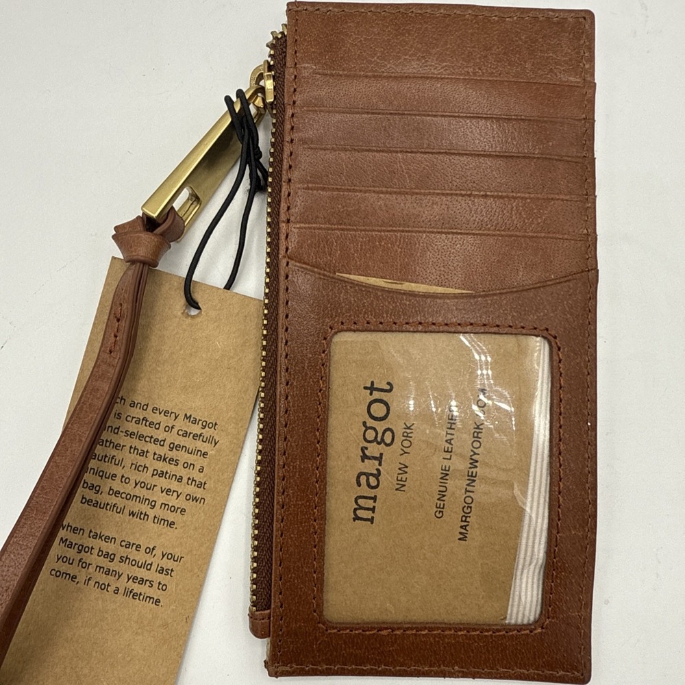 Margot New York  slim leather Card case wallet wristlet new With Tags - Picture 5 of 5